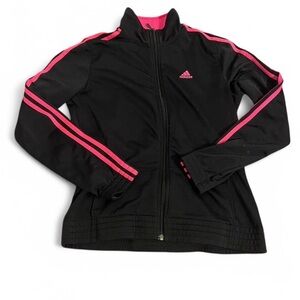 Adidas Black and Pink Track Jacket